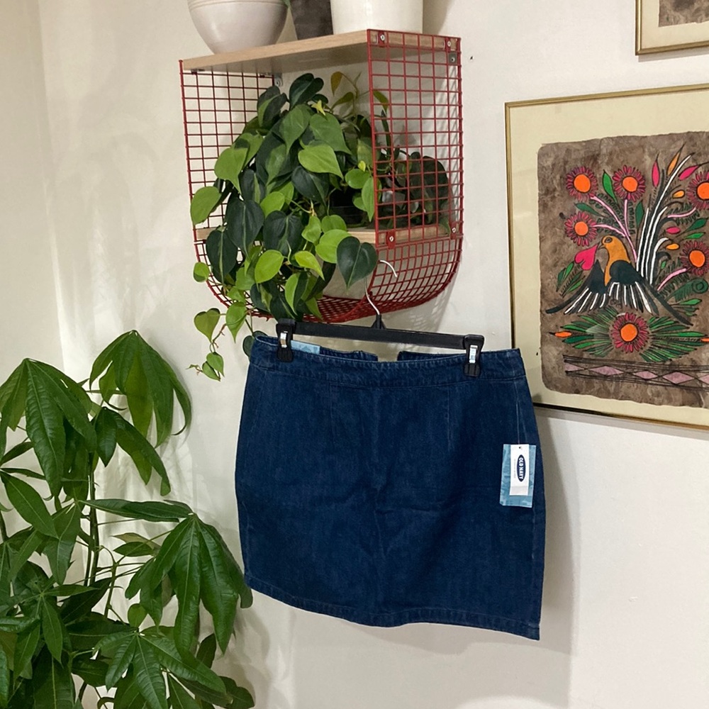 Denim mini skirt